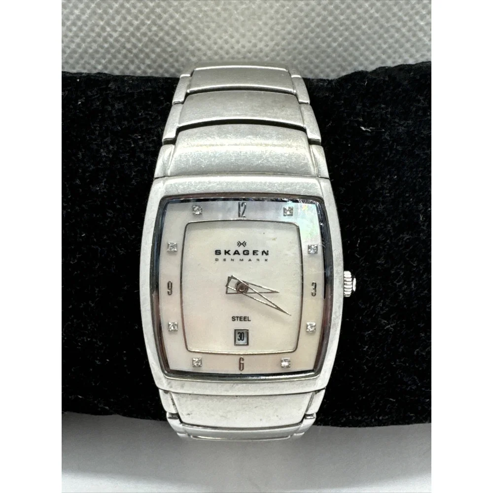 Skagen 380SSX Women's Silver Stainless Steel Analog Dial Quartz Watch AEA278